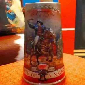 Birth of a Nation vintage pottery Miller Beer Stein